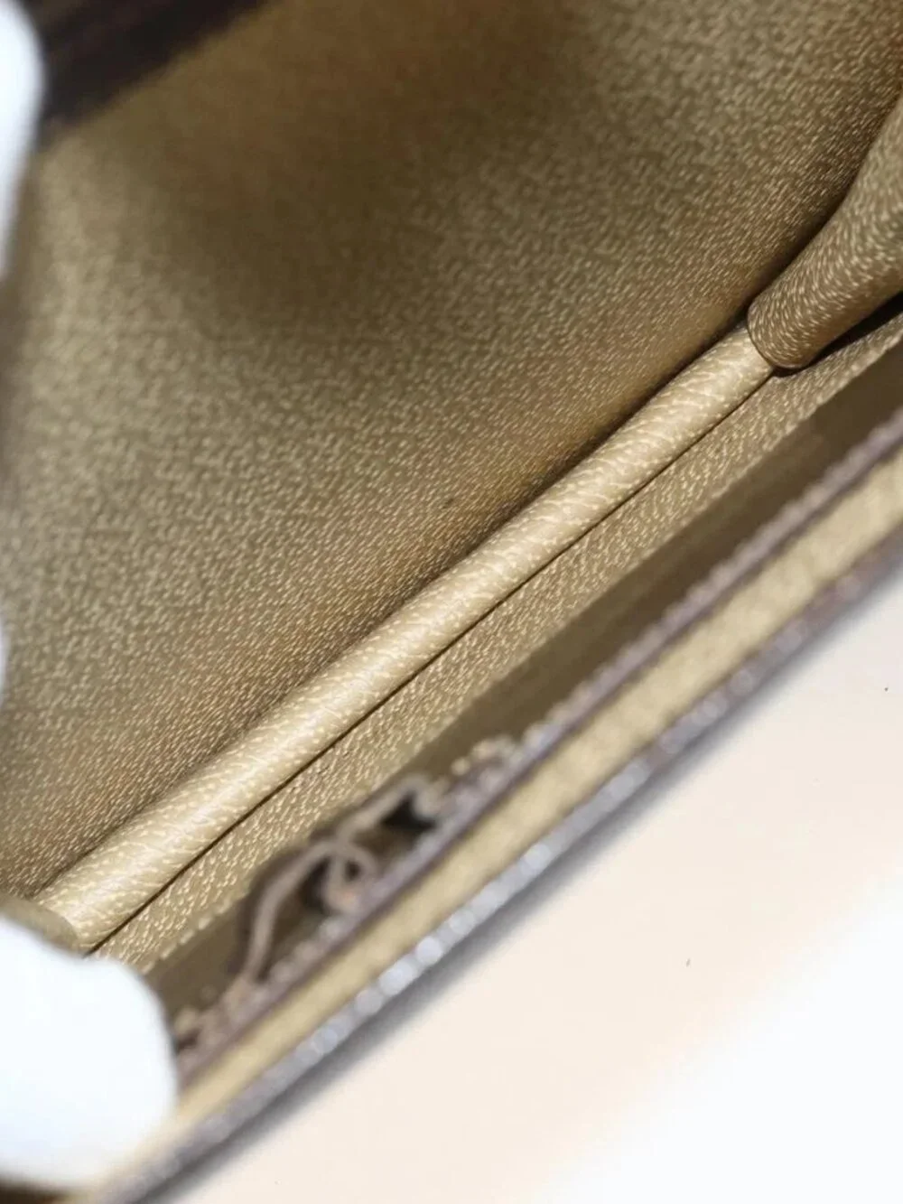 GUCCI GG Supreme Web Sherry Line Shoulder Bag PVC Beige Gold 145857 Auth BA11894